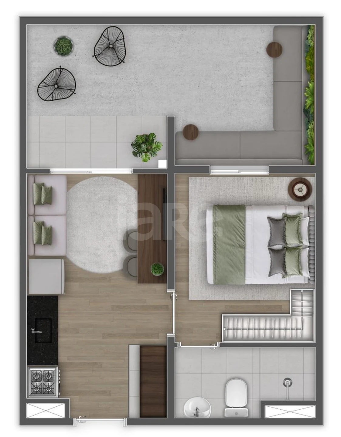 Planta — Garden 36 m²