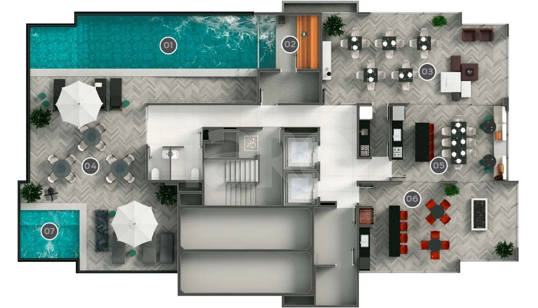 Planta — Pavimento rooftop