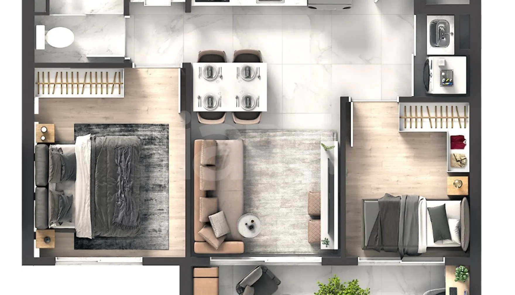 Planta — Apartamento 40,91 m²