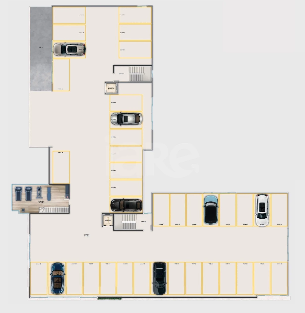 Planta — Pavimento garagem