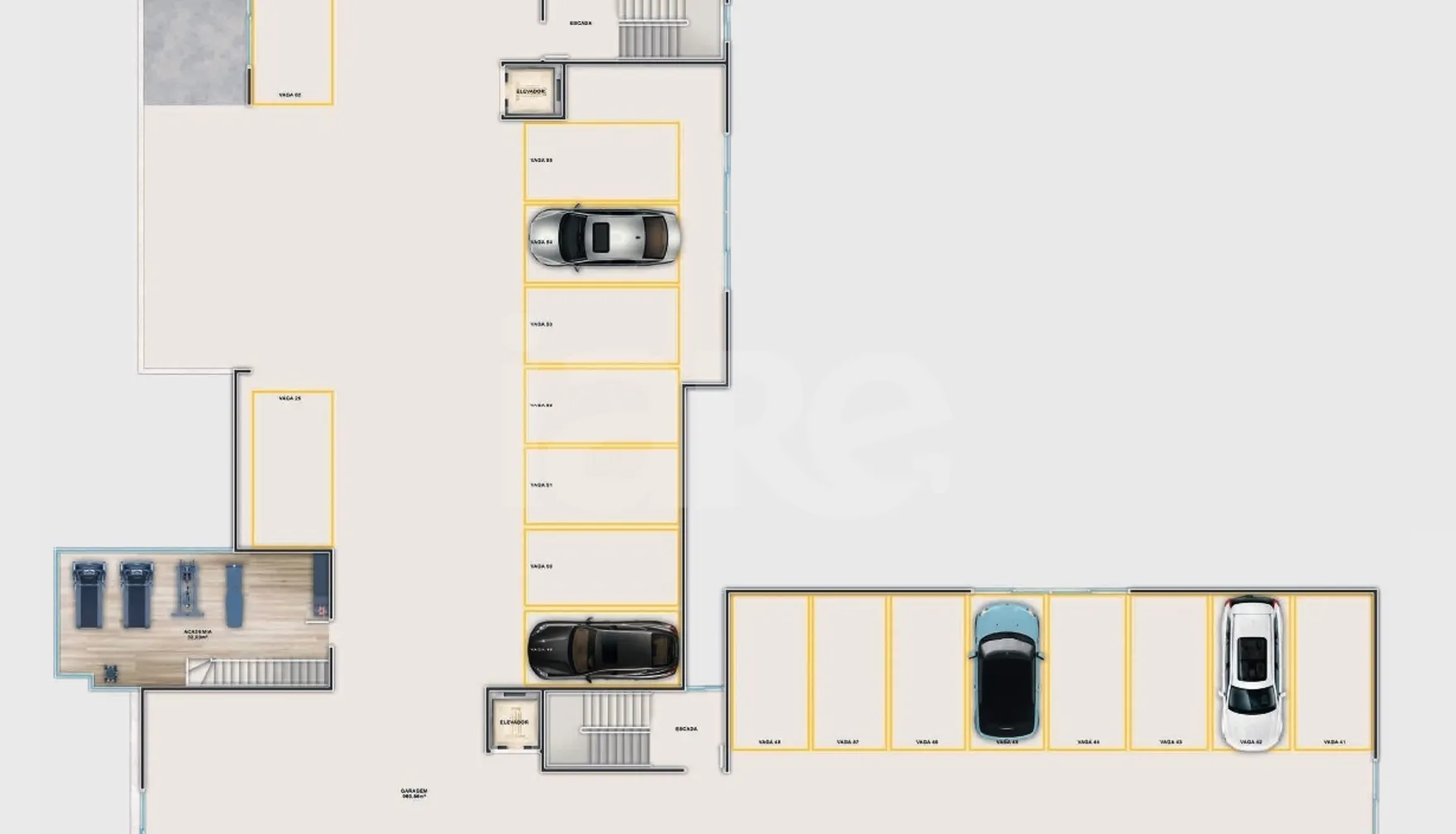 Planta — Pavimento garagem