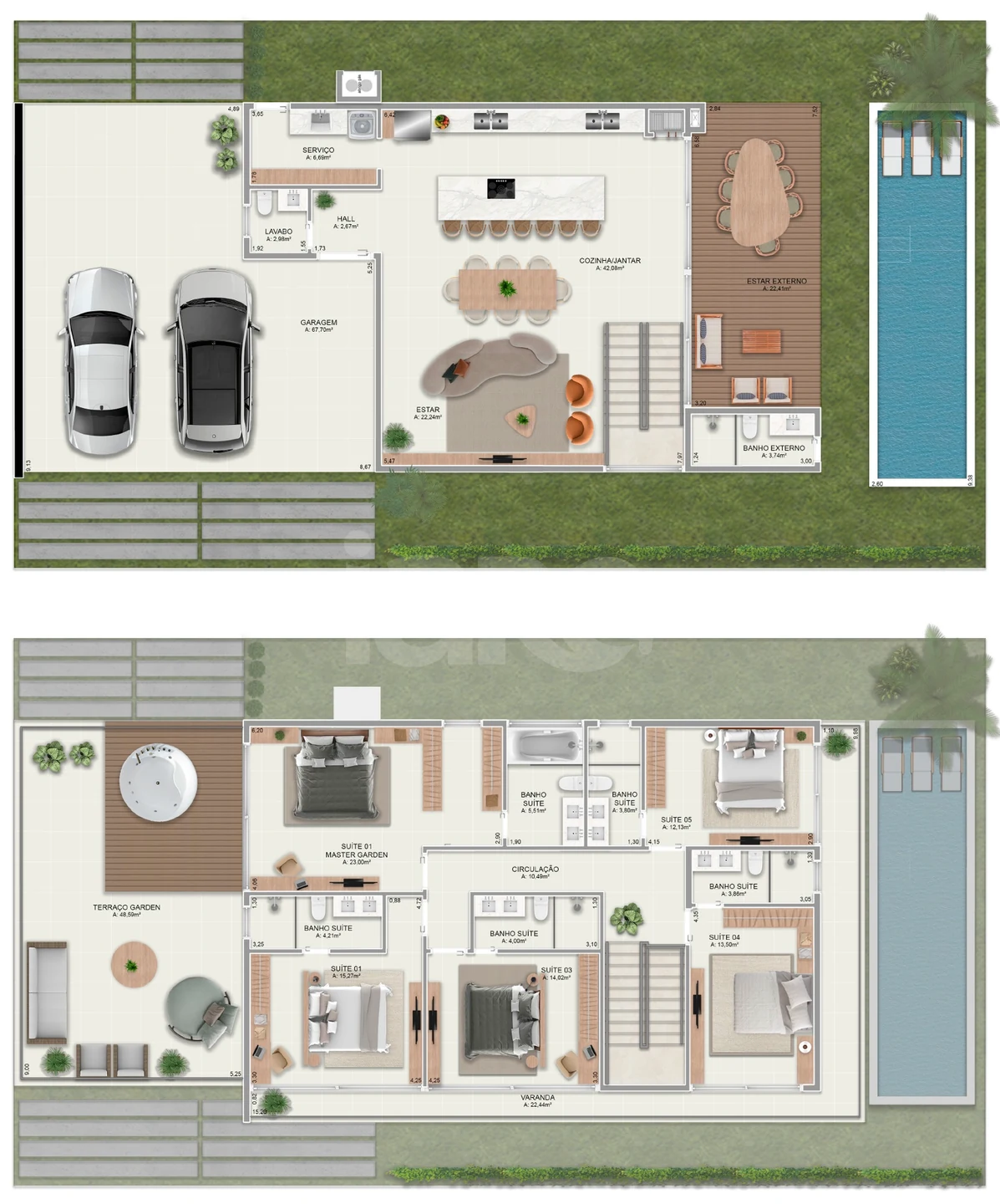 Planta — Casa em Condomínio 364,12 m²