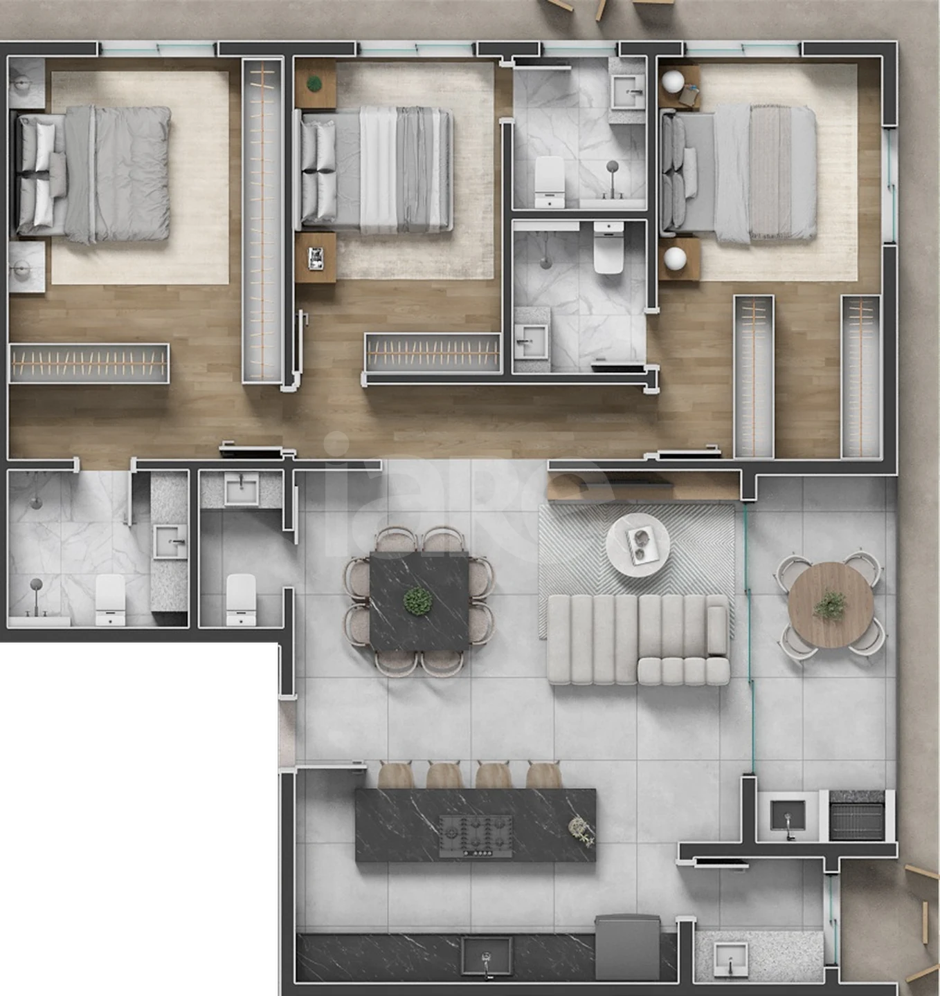 Planta — Apartamento 110,34 m²