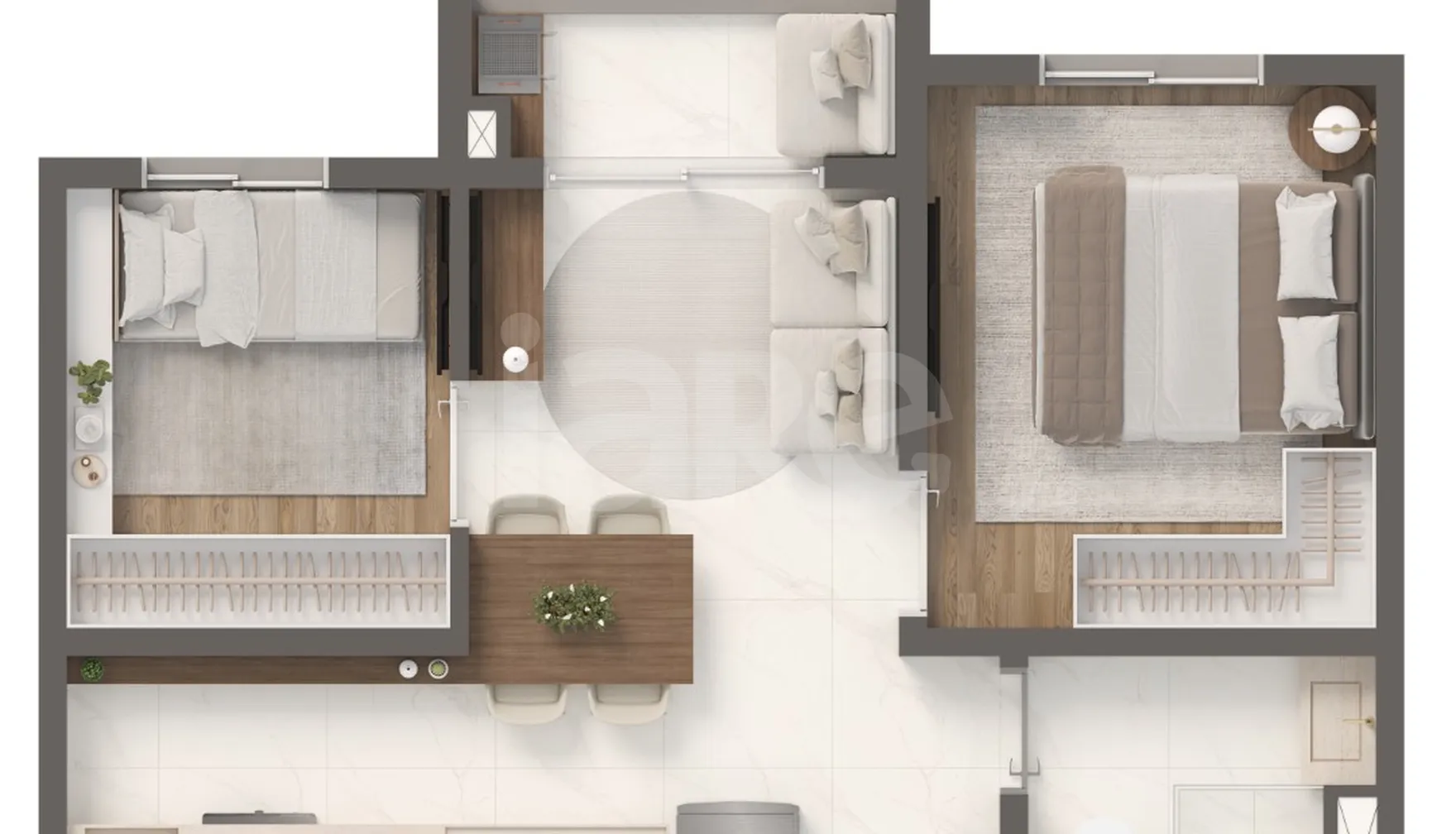 Planta — Apartamento 34,15 m²