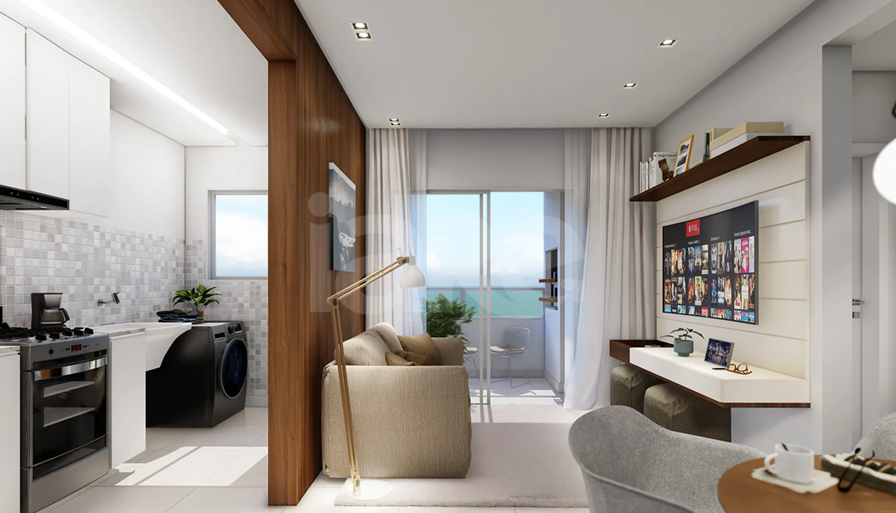 Mondrian - Apartamento com 69,84 m², em Nova Palhoça — foto 2