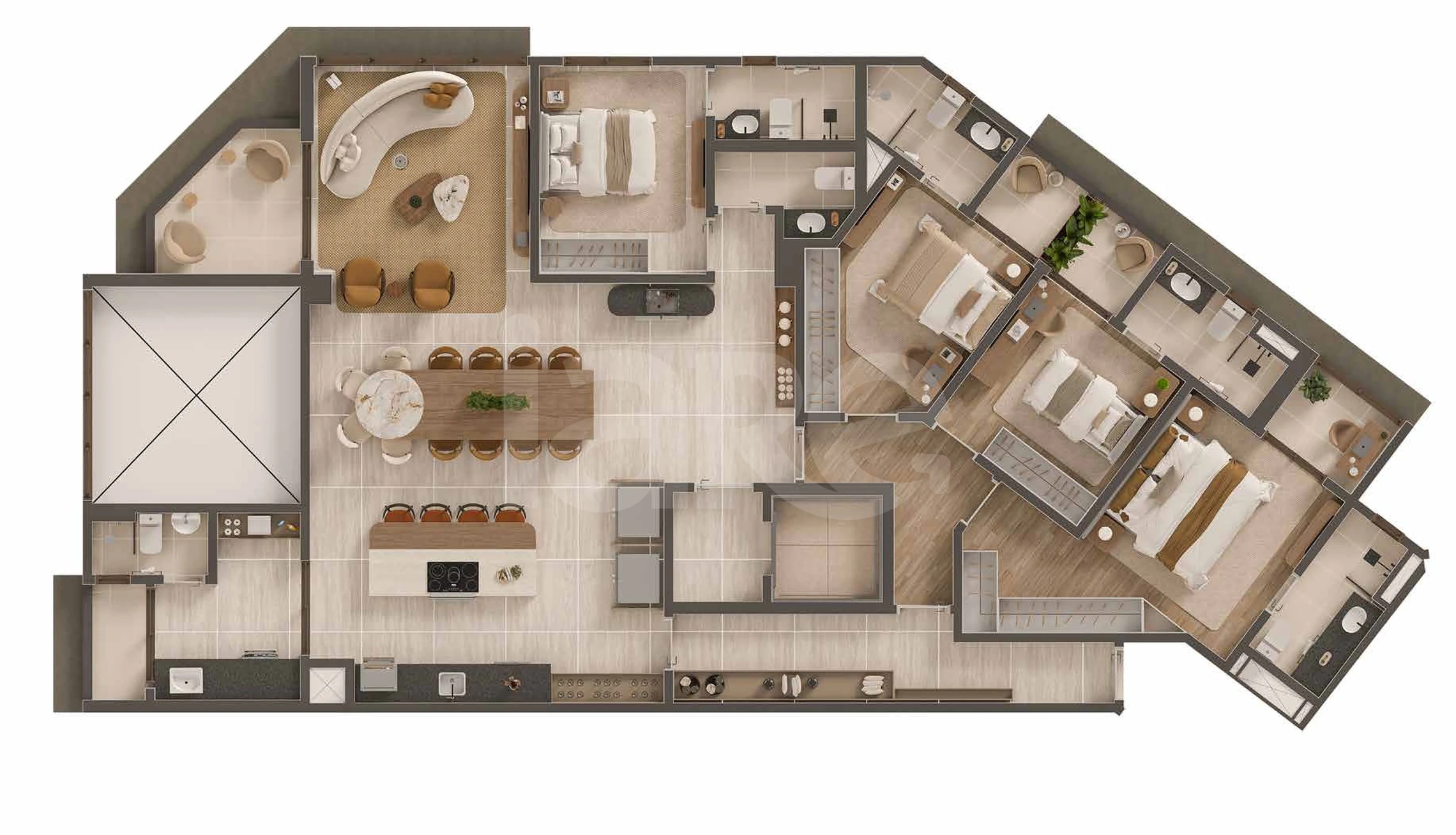 Planta — Apartamento 194,23 m²