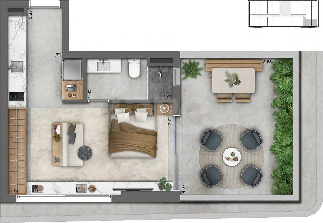 Planta — Garden 49,85 m²