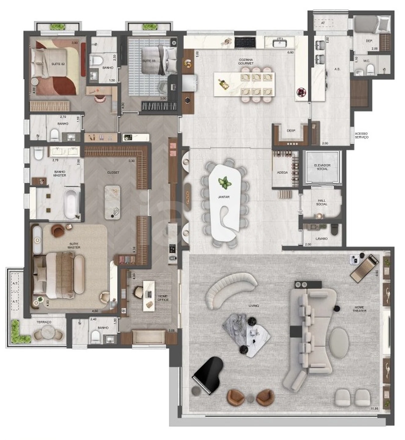 Planta — Garden 383,3 m²
