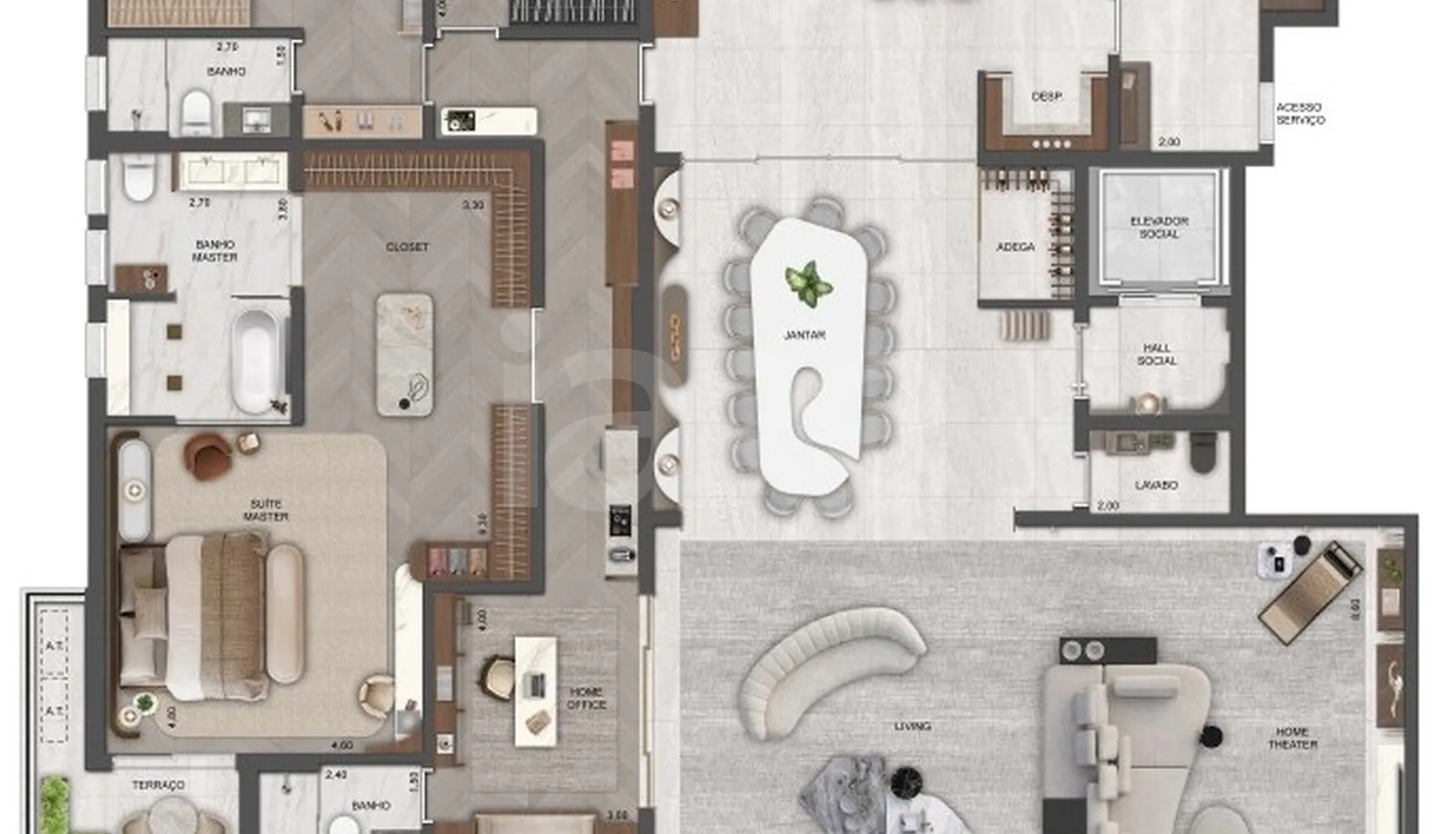 Planta — Garden 383,3 m²