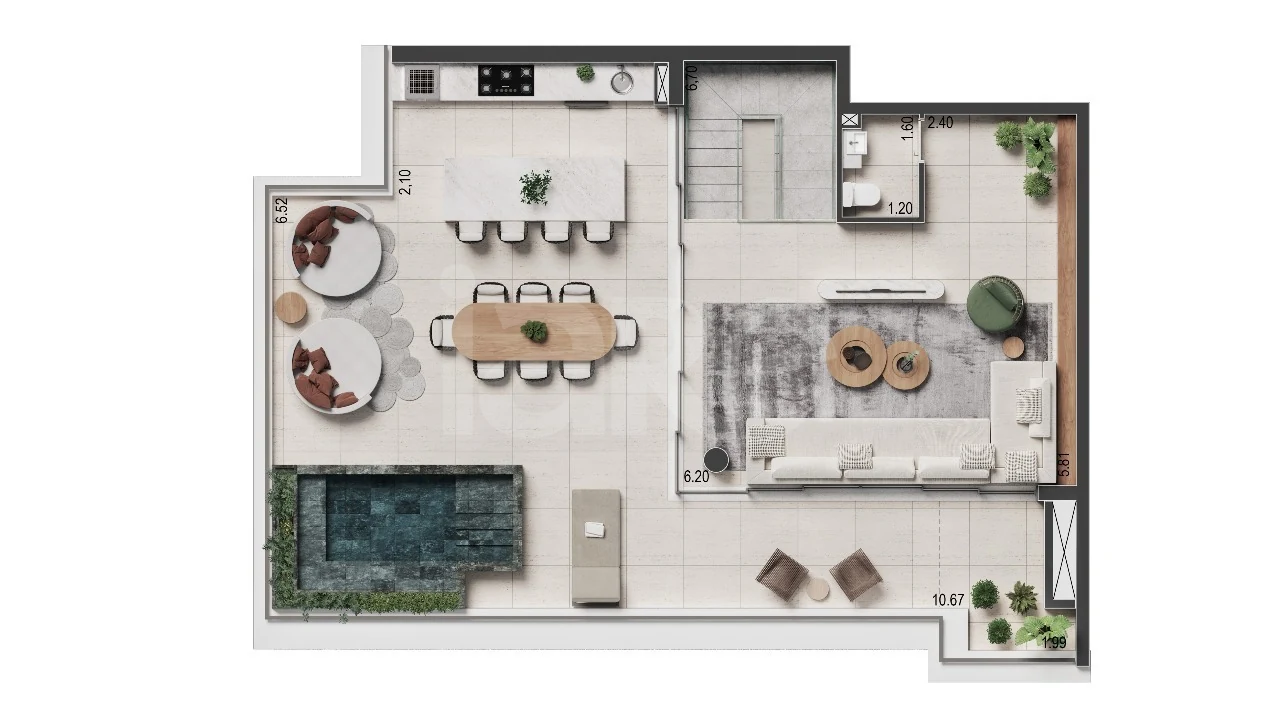Planta — Cobertura Duplex 219,4 m²
