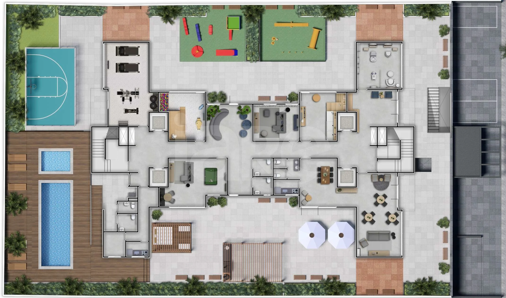 Planta — Pavimento lazer