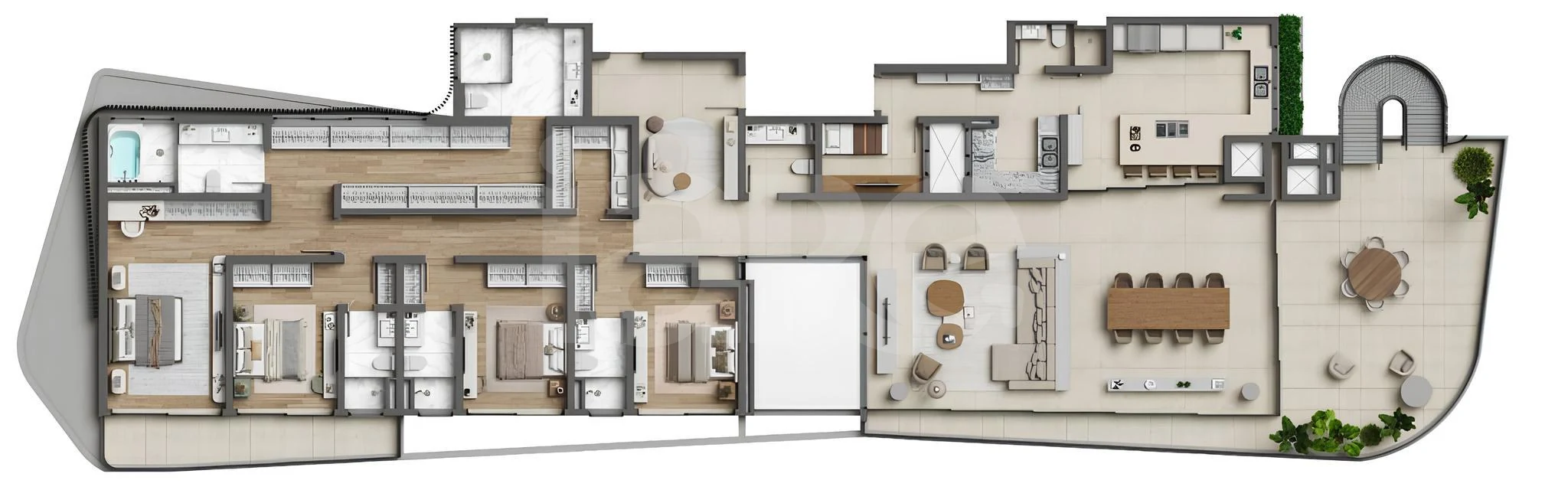 Planta — Cobertura Duplex 604,73 m²