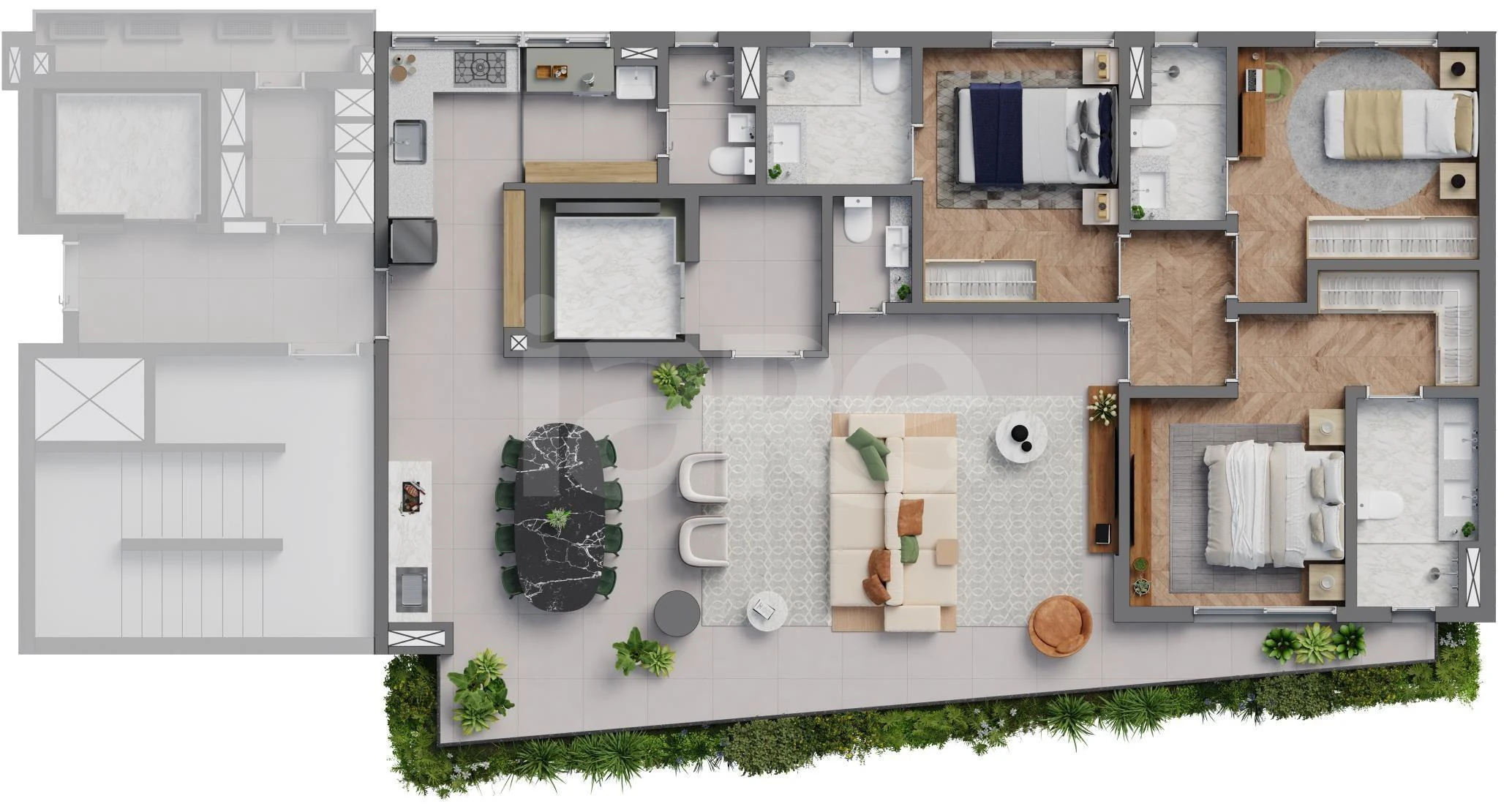 Planta — Apartamento 142,48 m²