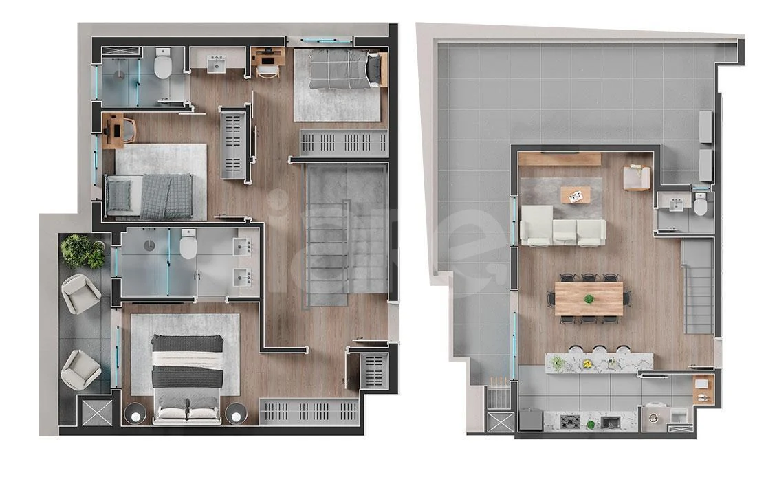 Planta — Cobertura Duplex 151,32 m²