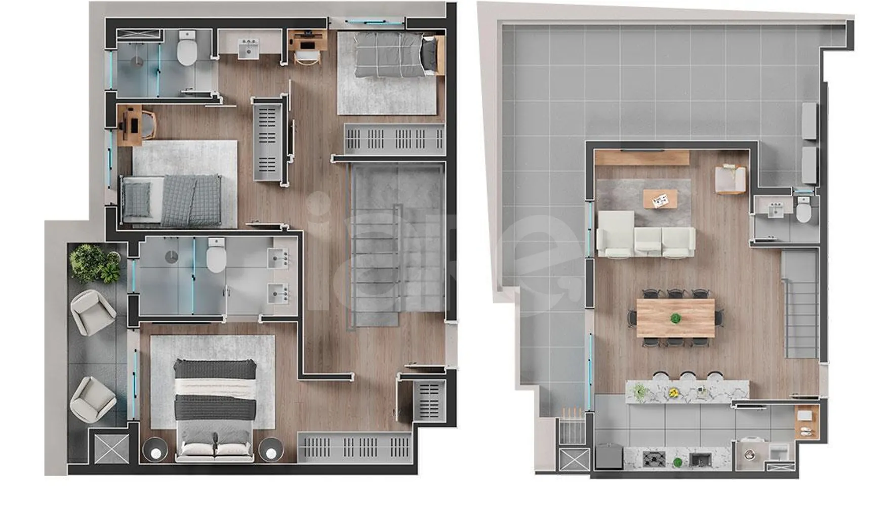Planta — Cobertura Duplex 151,32 m²