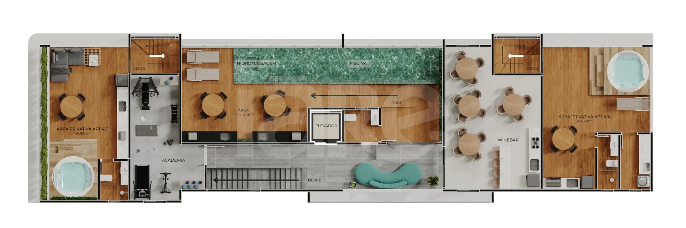 Planta — Pavimento rooftop