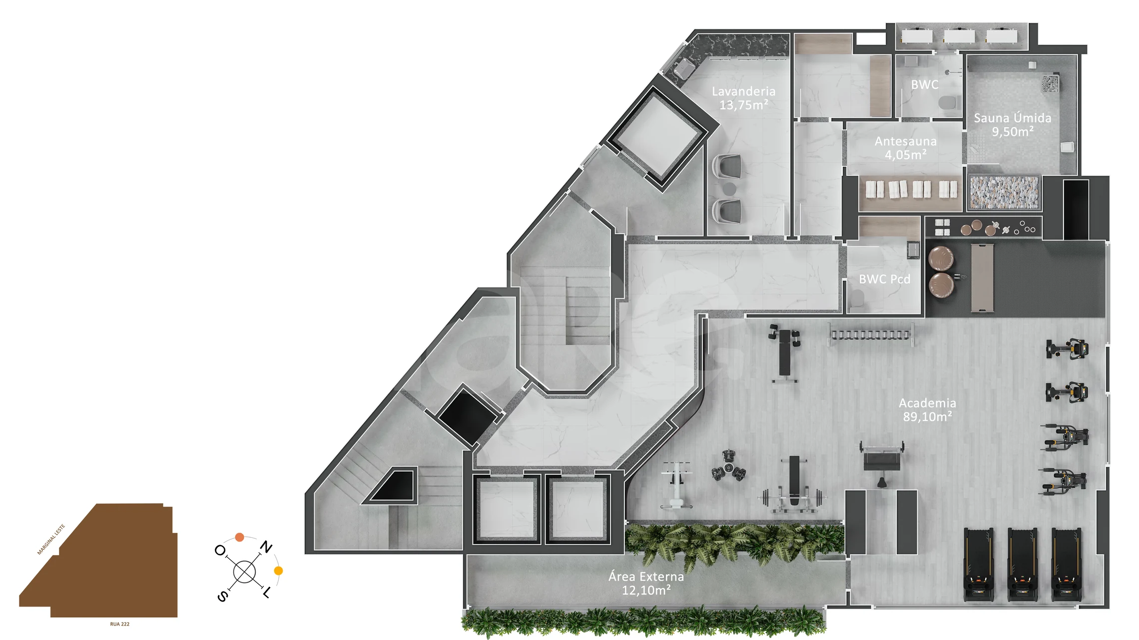 Planta — Pavimento lazer 2