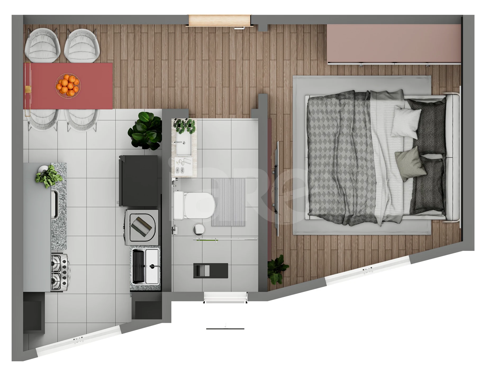 Planta — Apartamento 24,03 m²