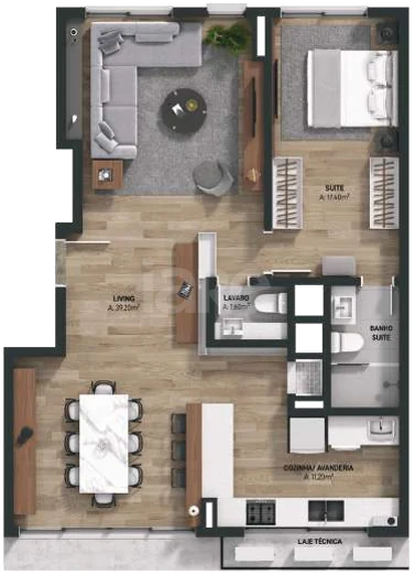 Planta — Garden 81,18 m²