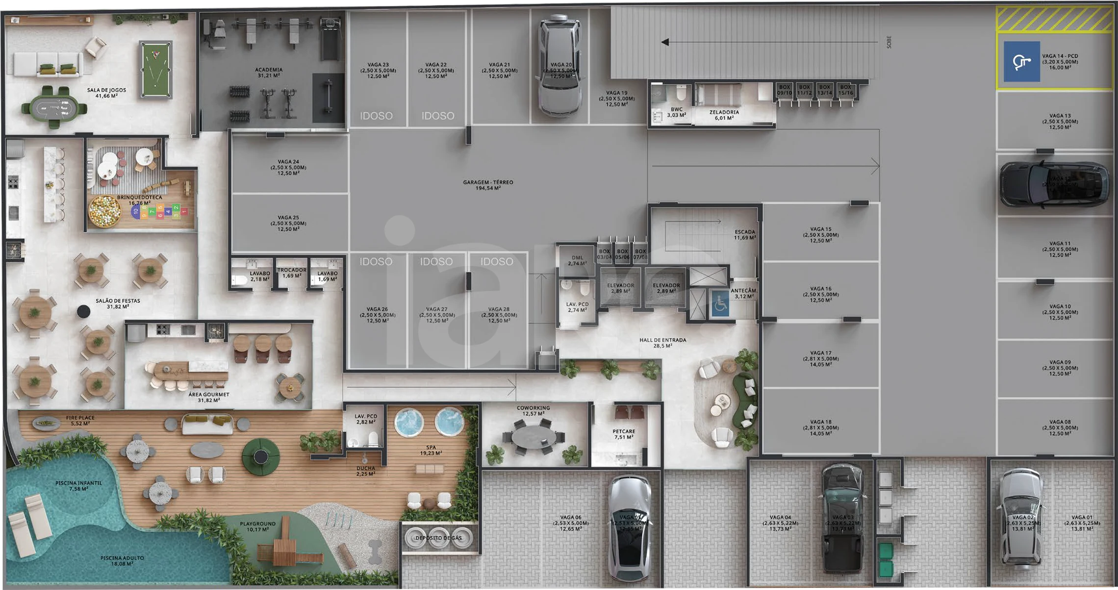 Planta — Pavimento lazer