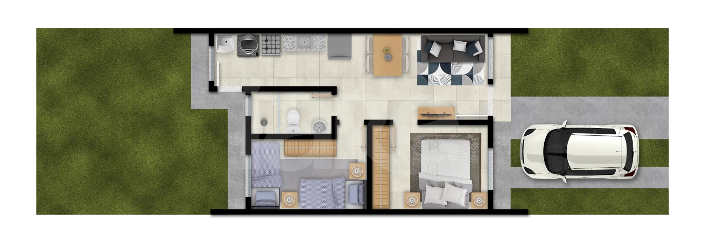 Planta — Casa em Condomínio 40,6 m²