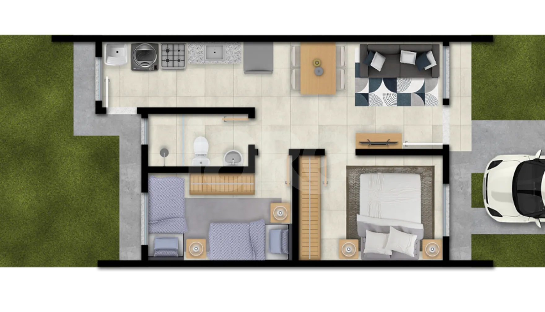 Planta — Casa em Condomínio 40,6 m²