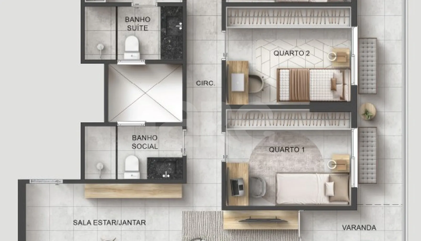 Planta — Apartamento 131,35 m²