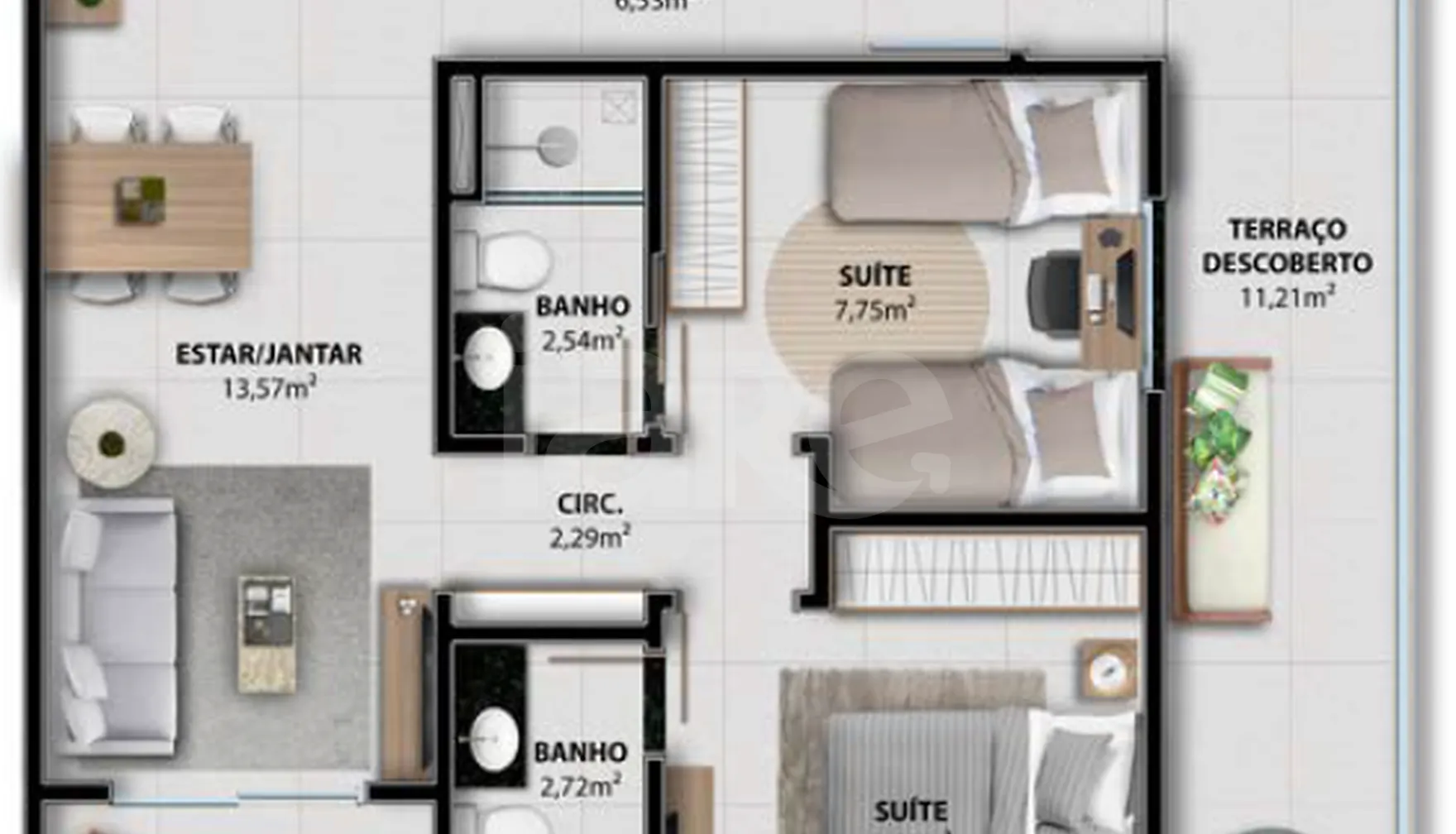 Planta — Garden 68,84 m²