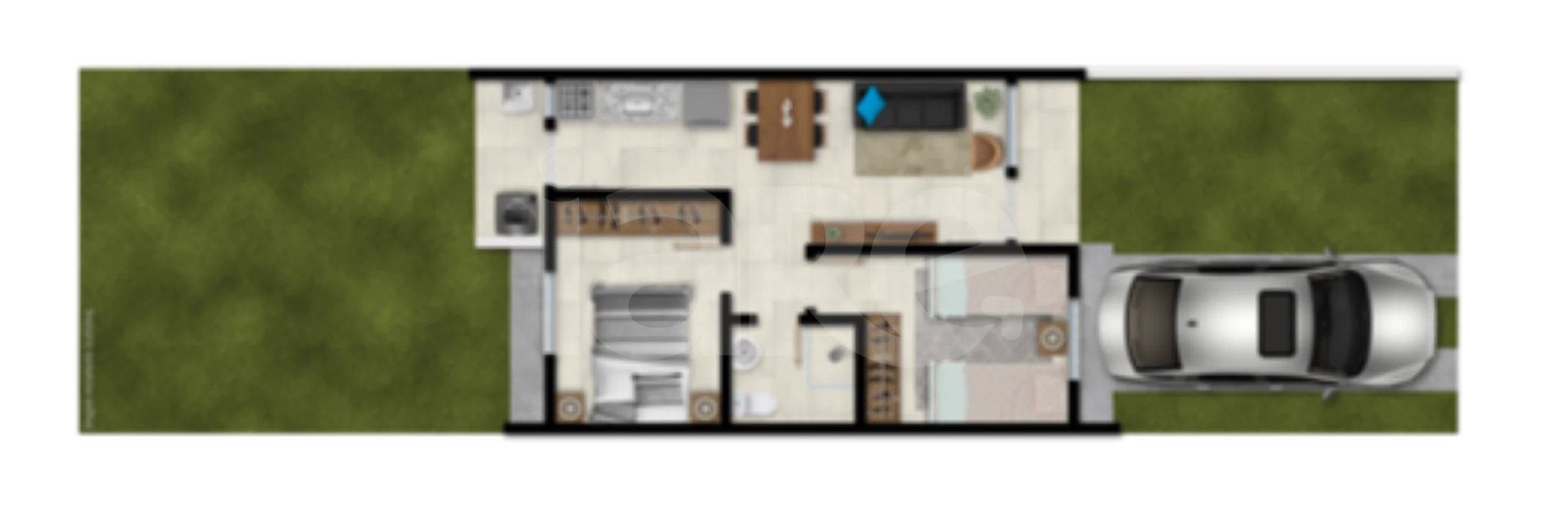 Planta — Casa em Condomínio 43,65 m²