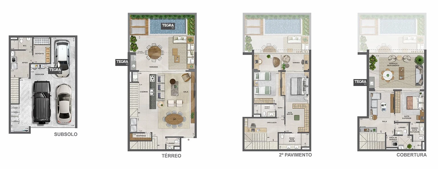 Planta — Casa em Condomínio 339,81 m²