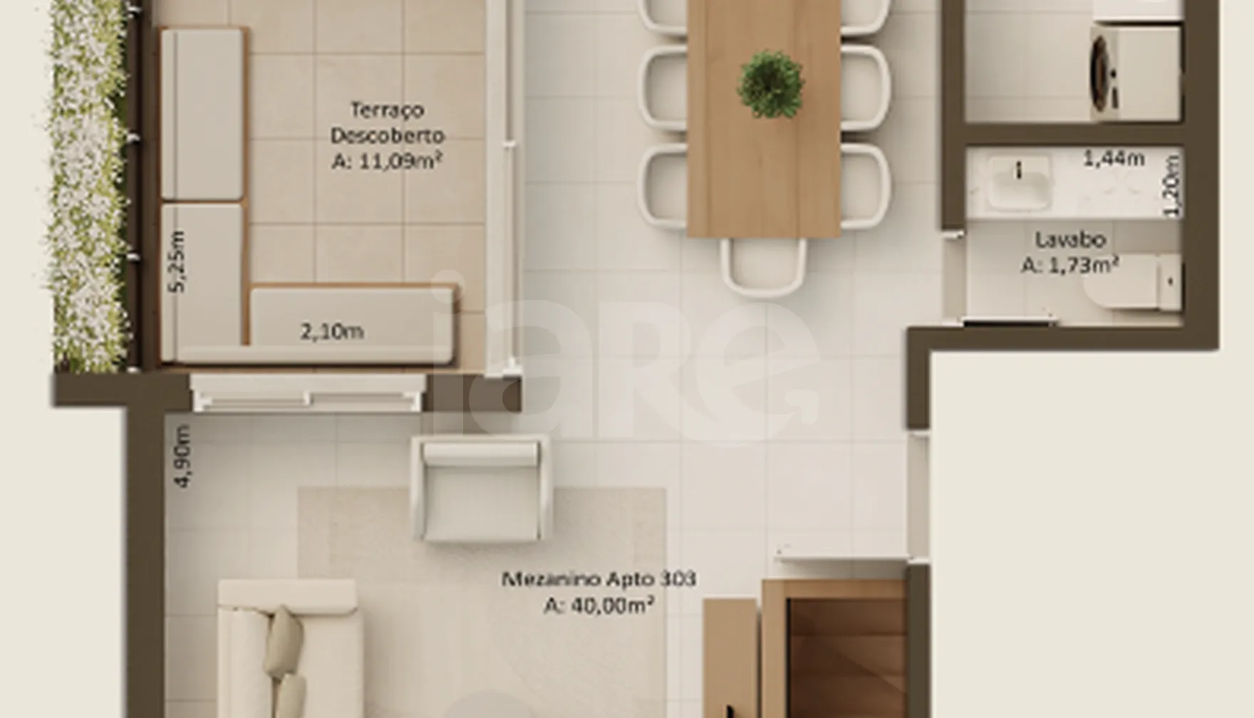 Planta — Garden 140,53 m²