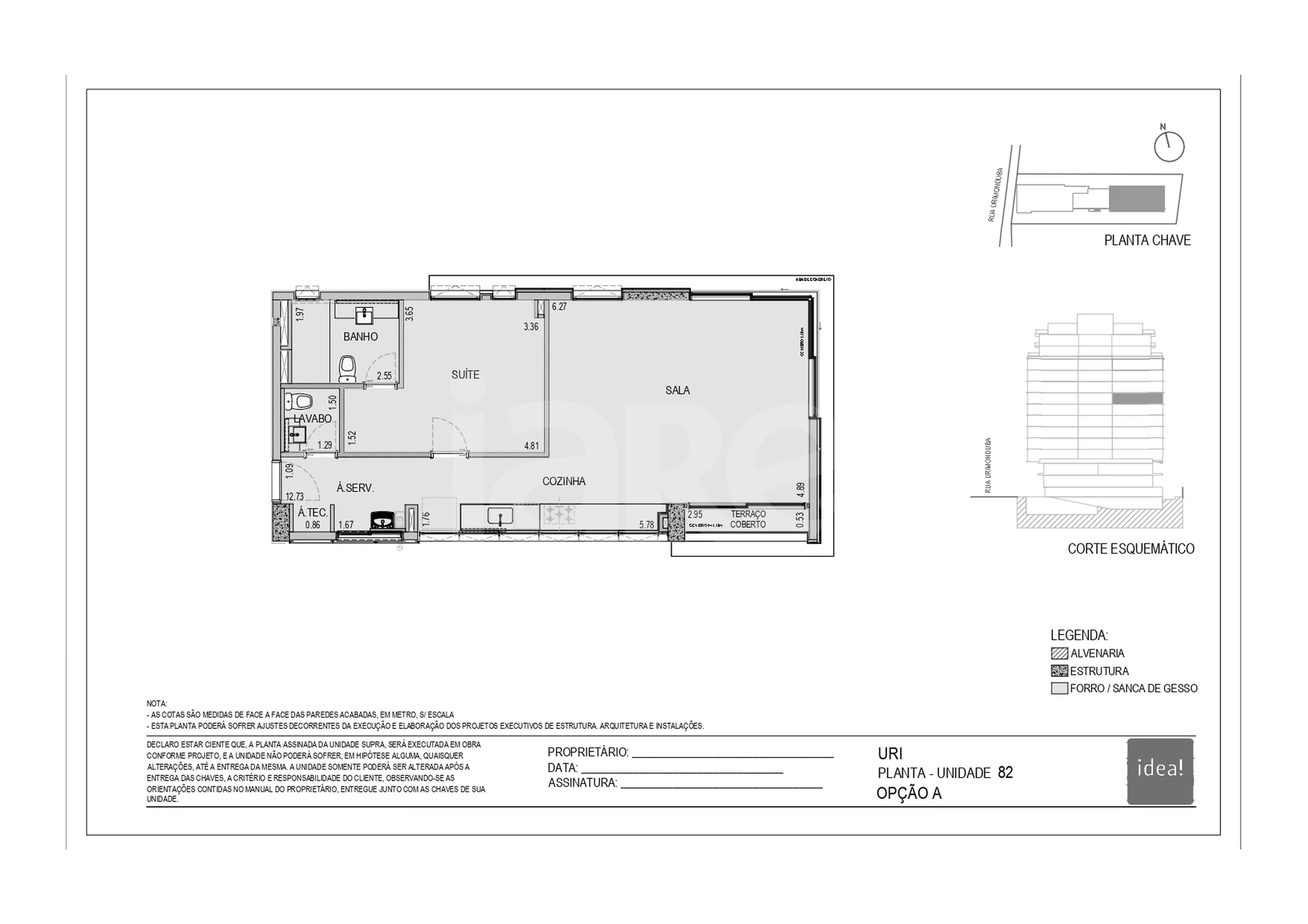 Planta — Apartamento 79,2 m²