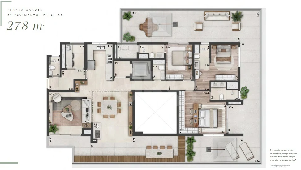 Planta — Garden 281,41 m²