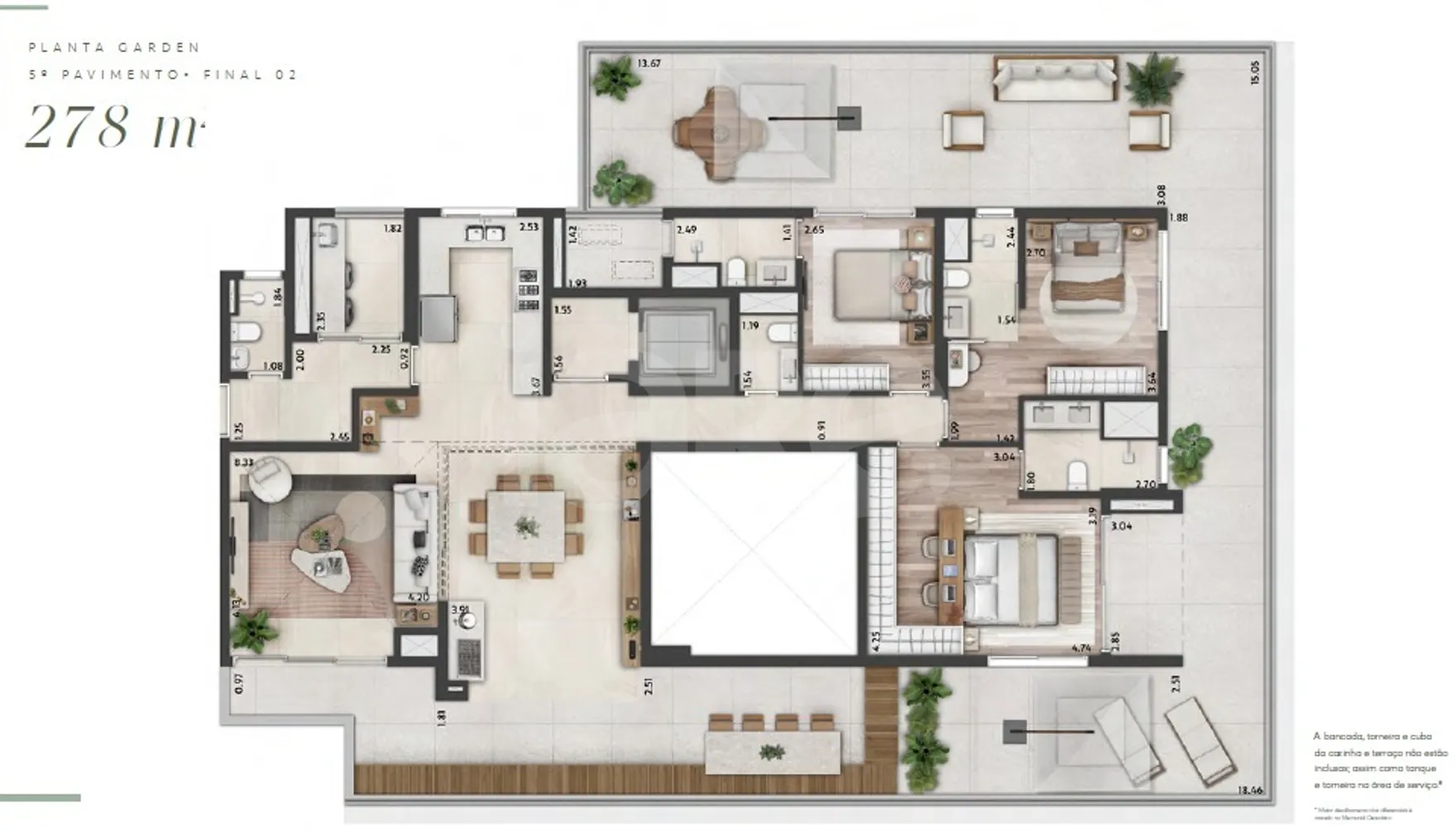 Planta — Garden 281,41 m²