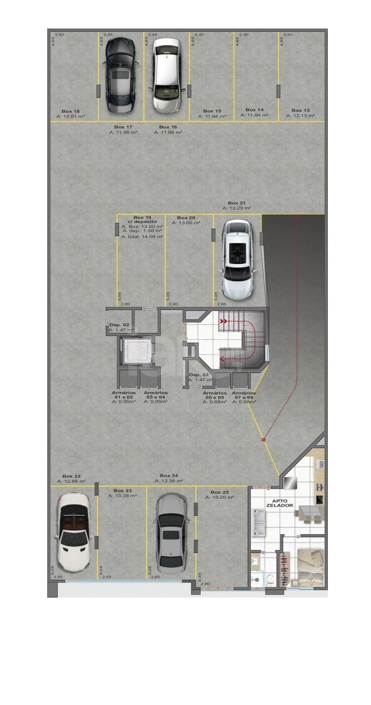 Planta — Pavimento garagem