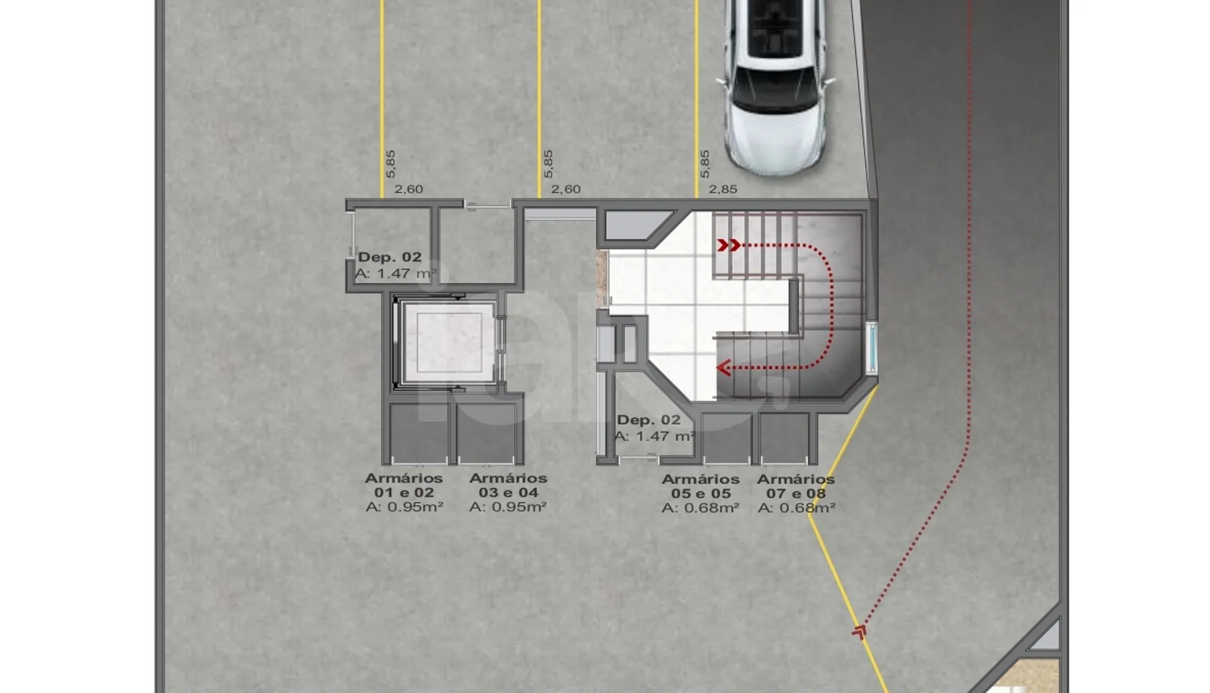 Planta — Pavimento garagem