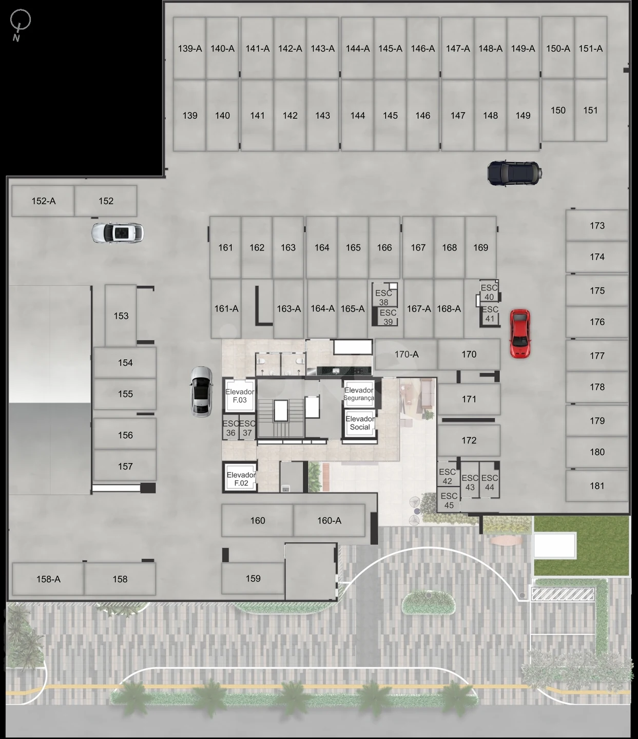 Planta — Pavimento garagem 2