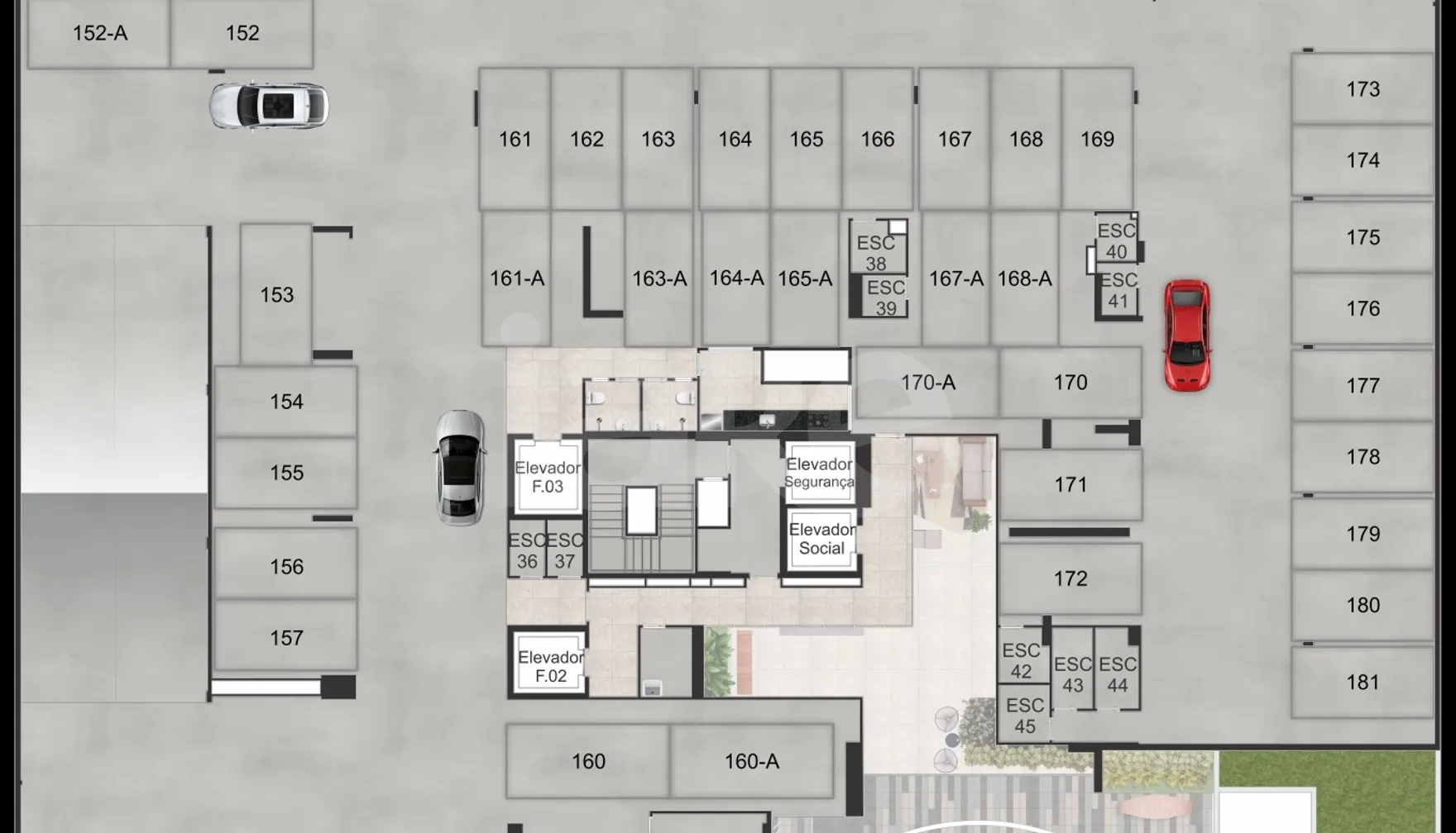 Planta — Pavimento garagem 2