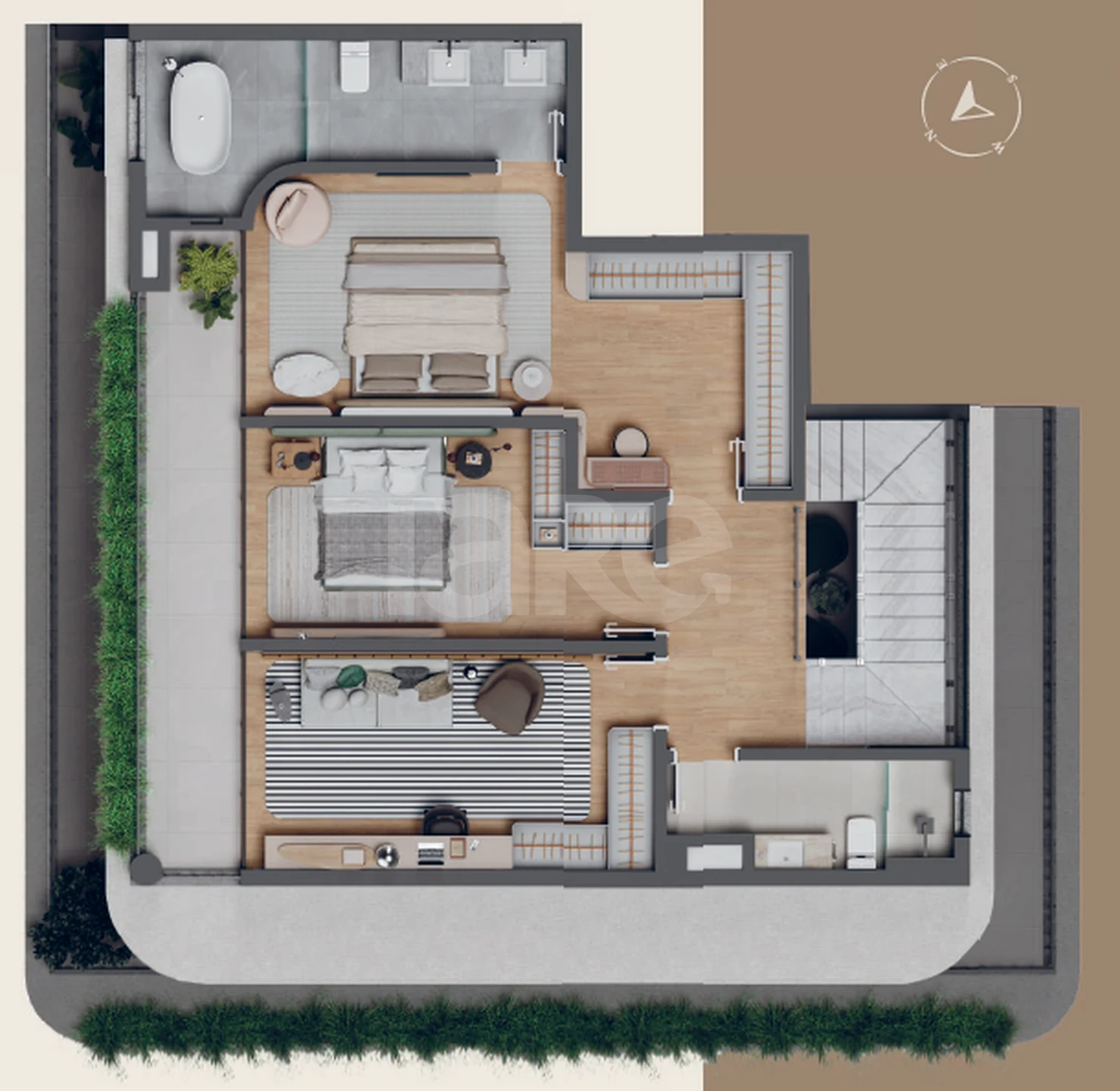 Planta — Cobertura Duplex 205,96 m²