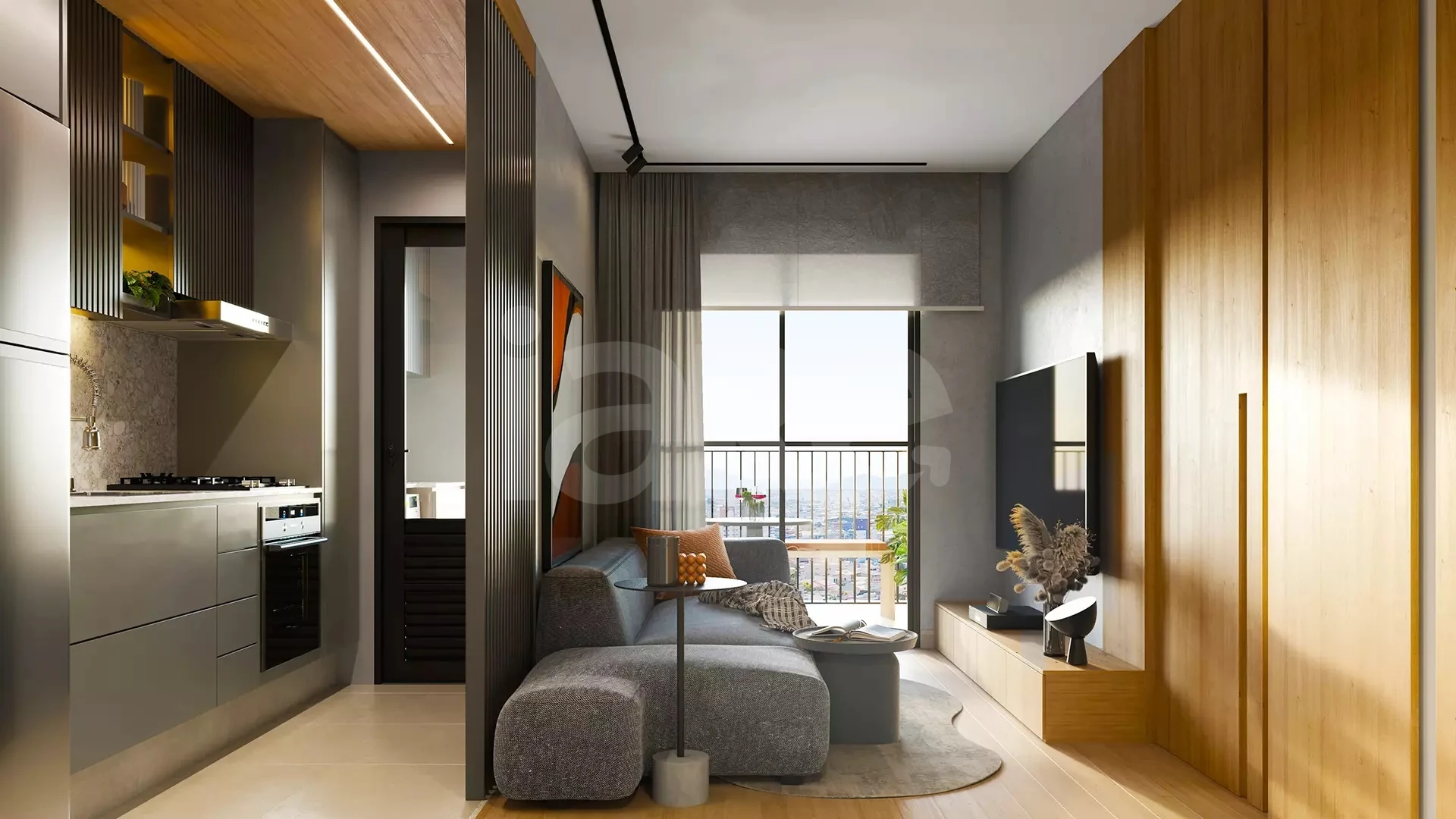Uno Solare - Studio com 30,66 m², em Portão — foto 2