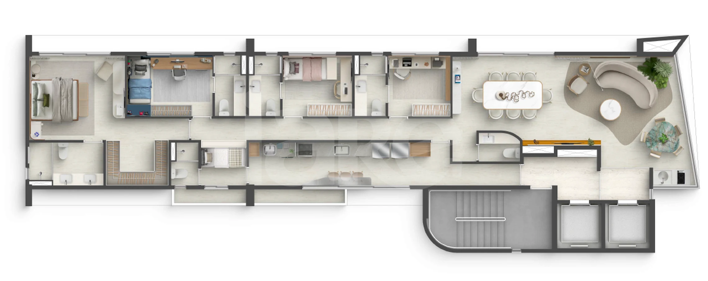 Planta — Apartamento 157 m²