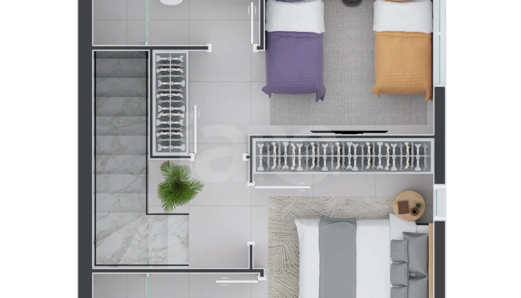 Planta — Apartamento 60,51 m²