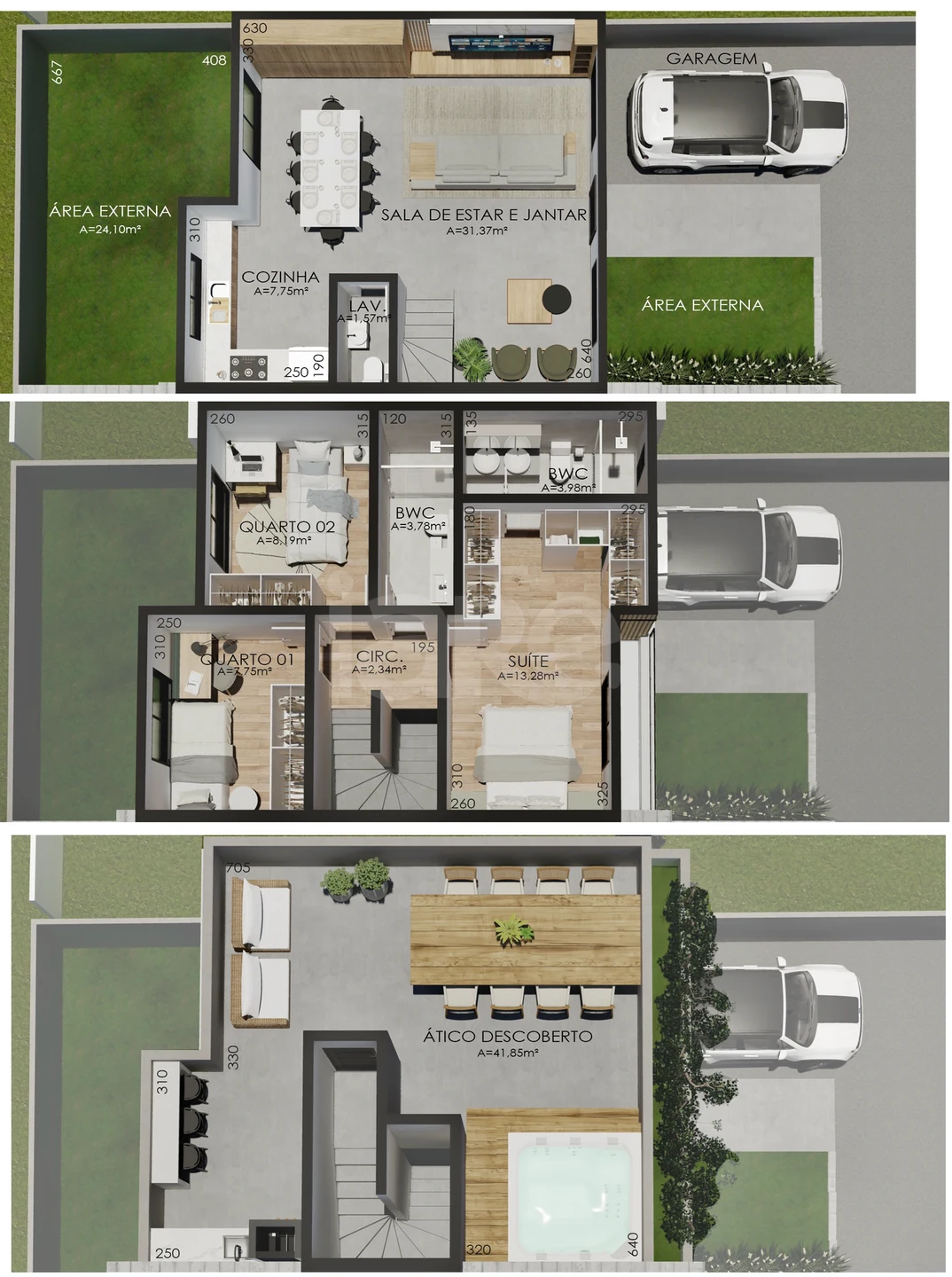 Planta — Casa em Condomínio 105 m²