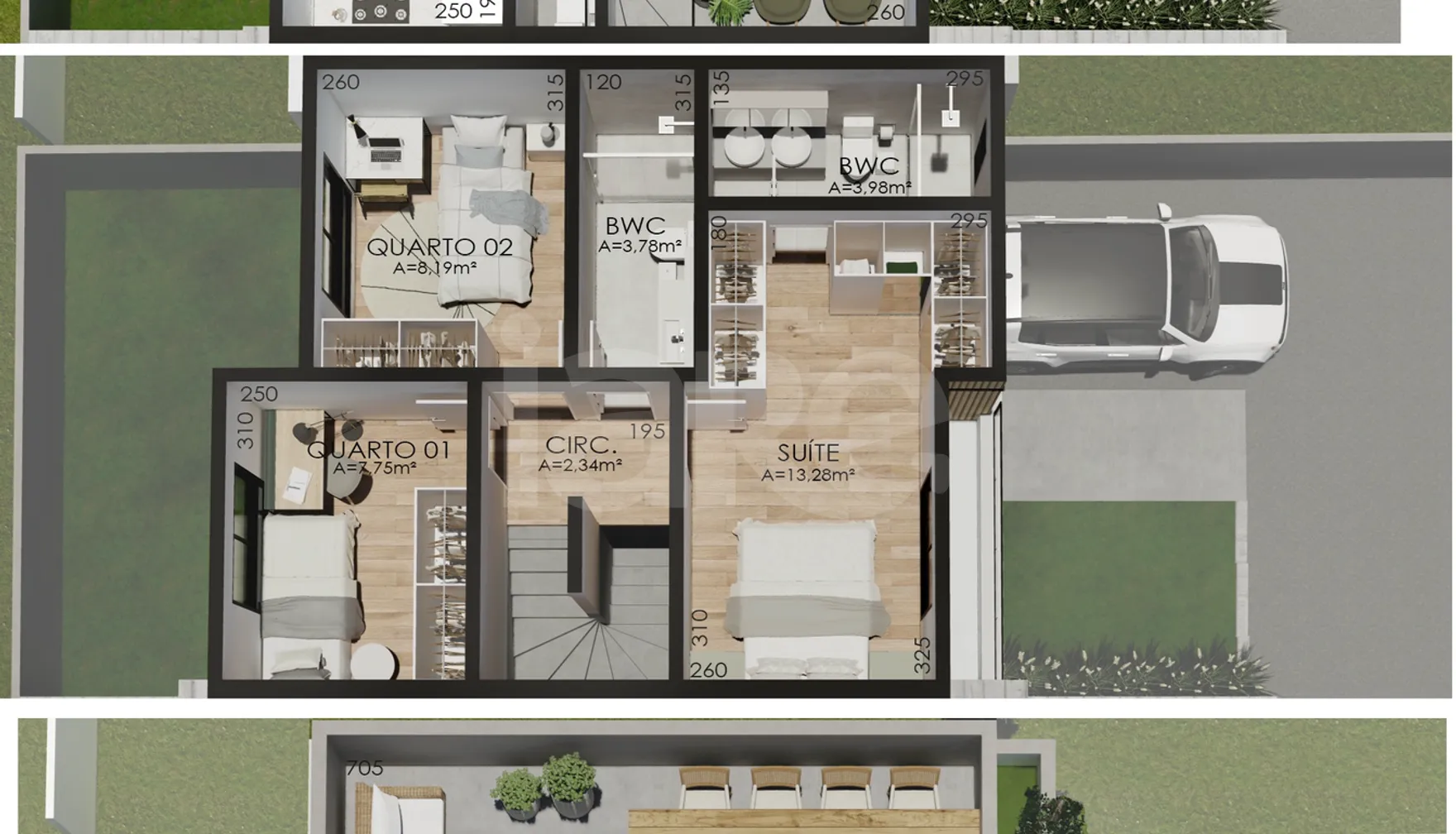 Planta — Casa em Condomínio 105 m²