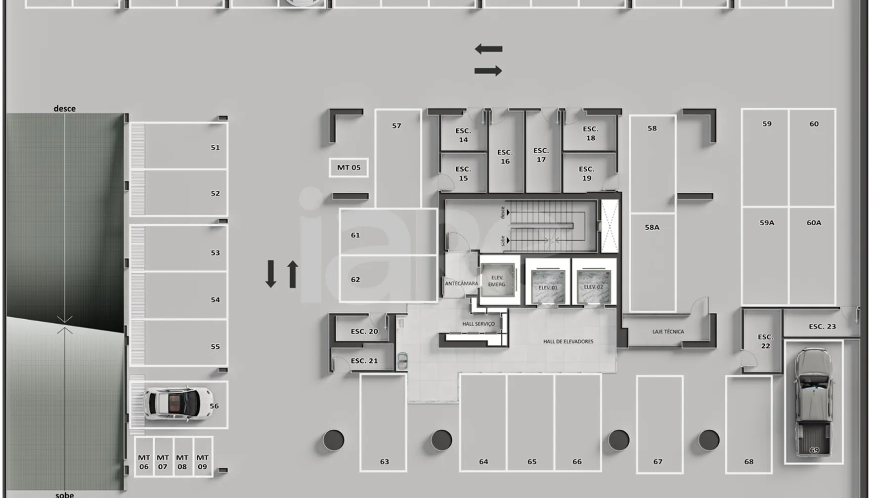 Planta — Pavimento subsolo 1