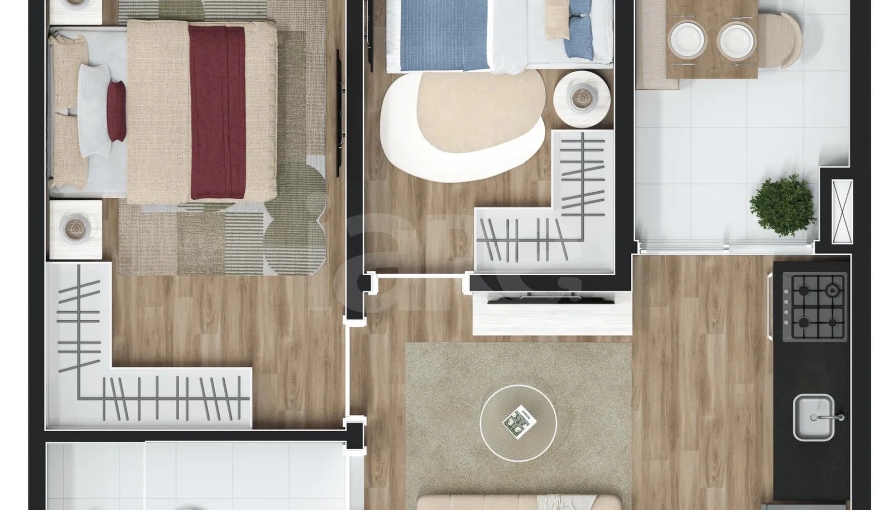 Planta — Garden 46,22 m²
