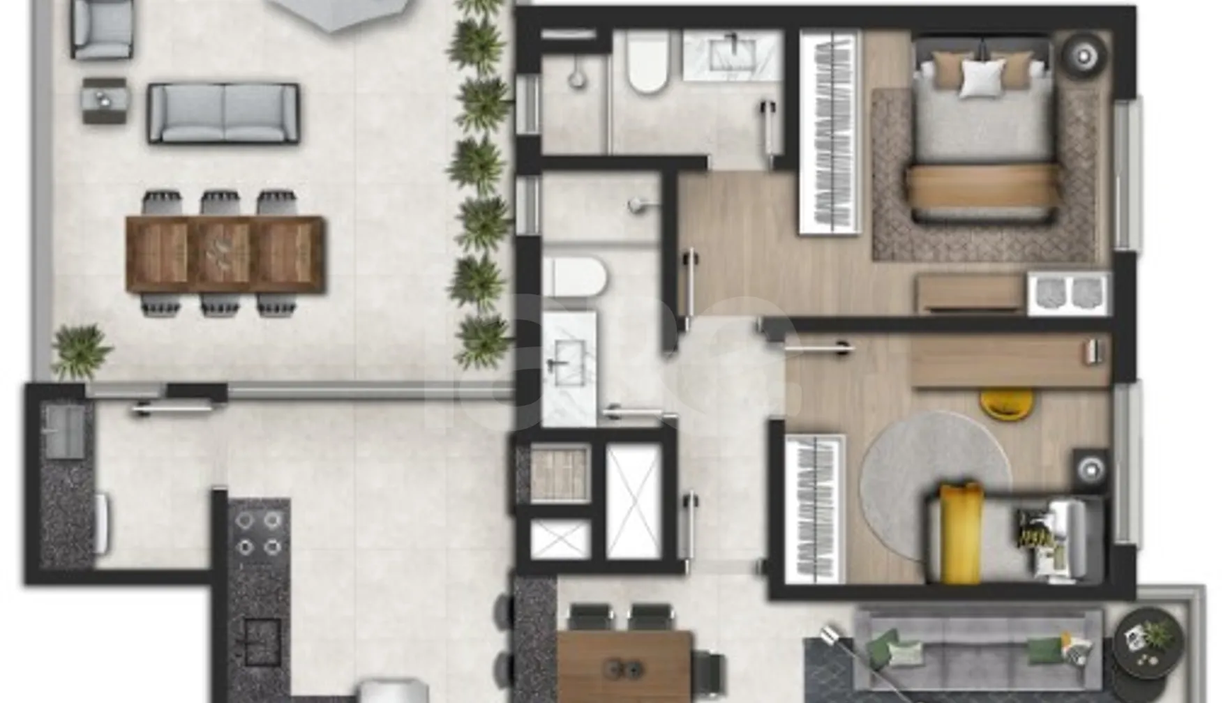 Planta — Garden 83,46 m²