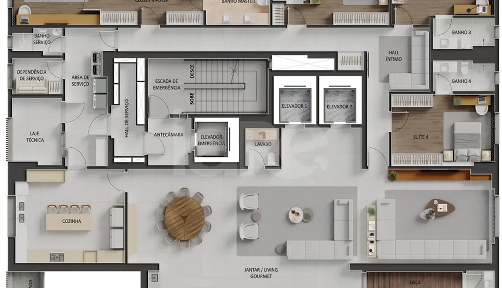 Planta — Apartamento 428,08 m²