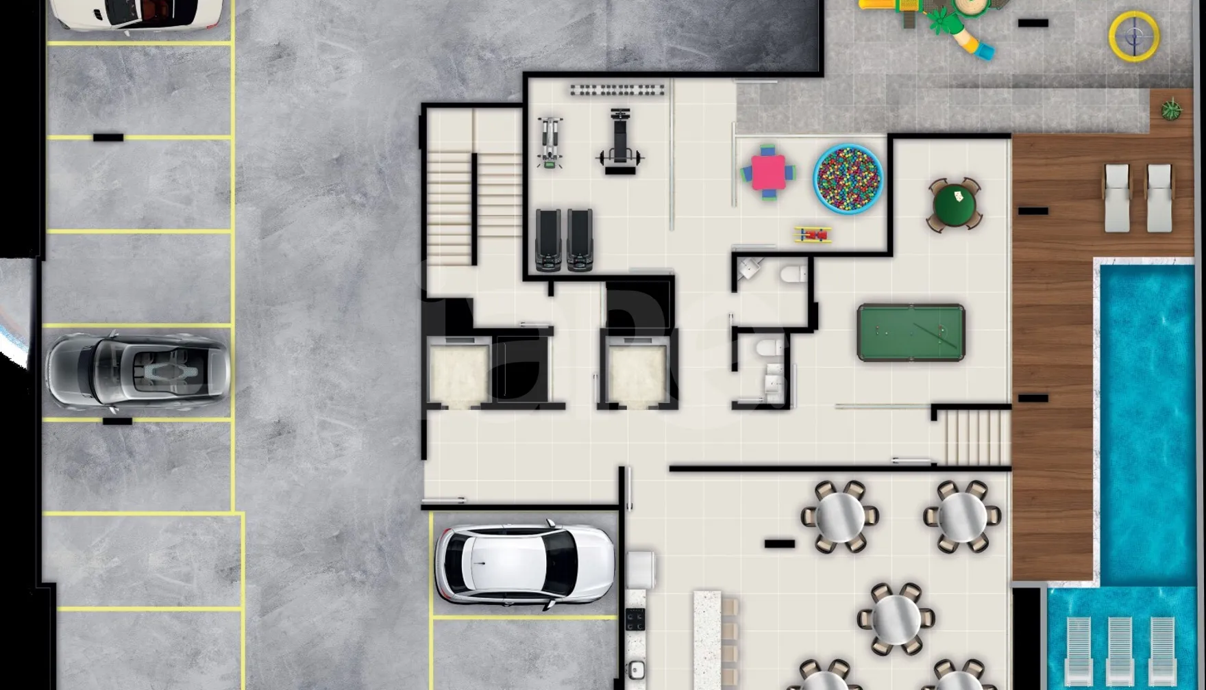 Planta — Pavimento lazer