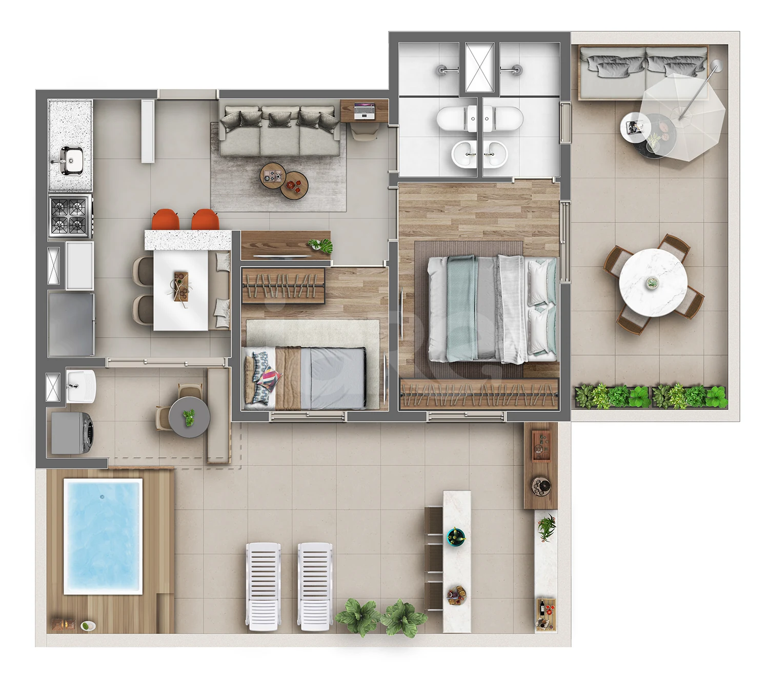 Planta — Garden 78,61 m²